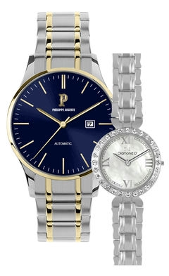Đồng hồ Philippe Auguste PA5002E + Diamond D DD6017B